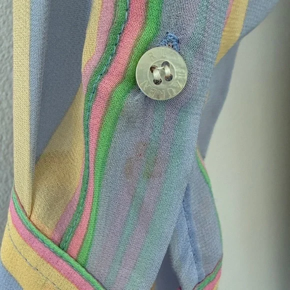 Ralph Lauren Women's Stripe Silk Shirt Dress - 12 - Picture 8 of 14